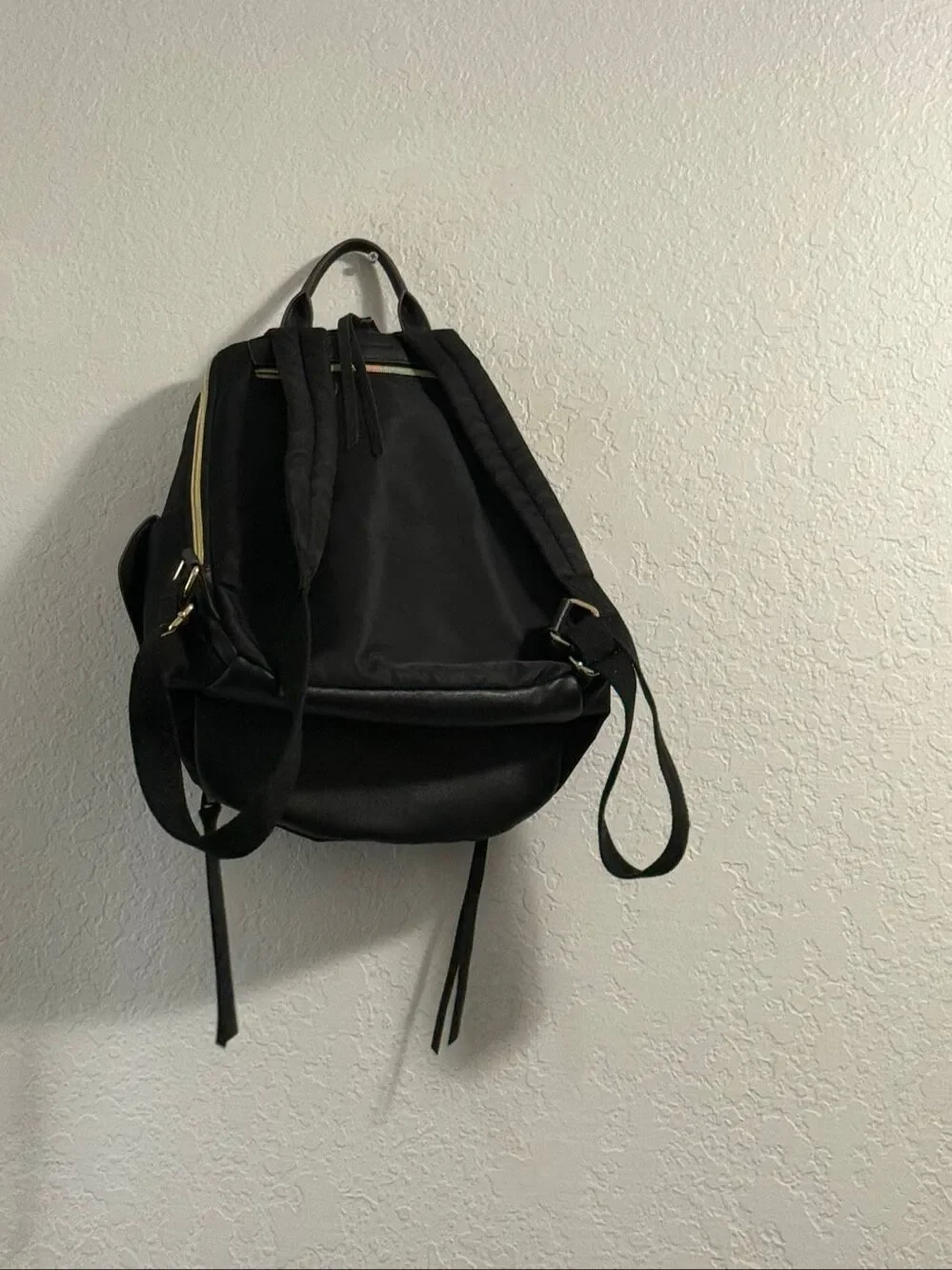 Aimee Kestenberg Women Black Backpack One Size gold hardware